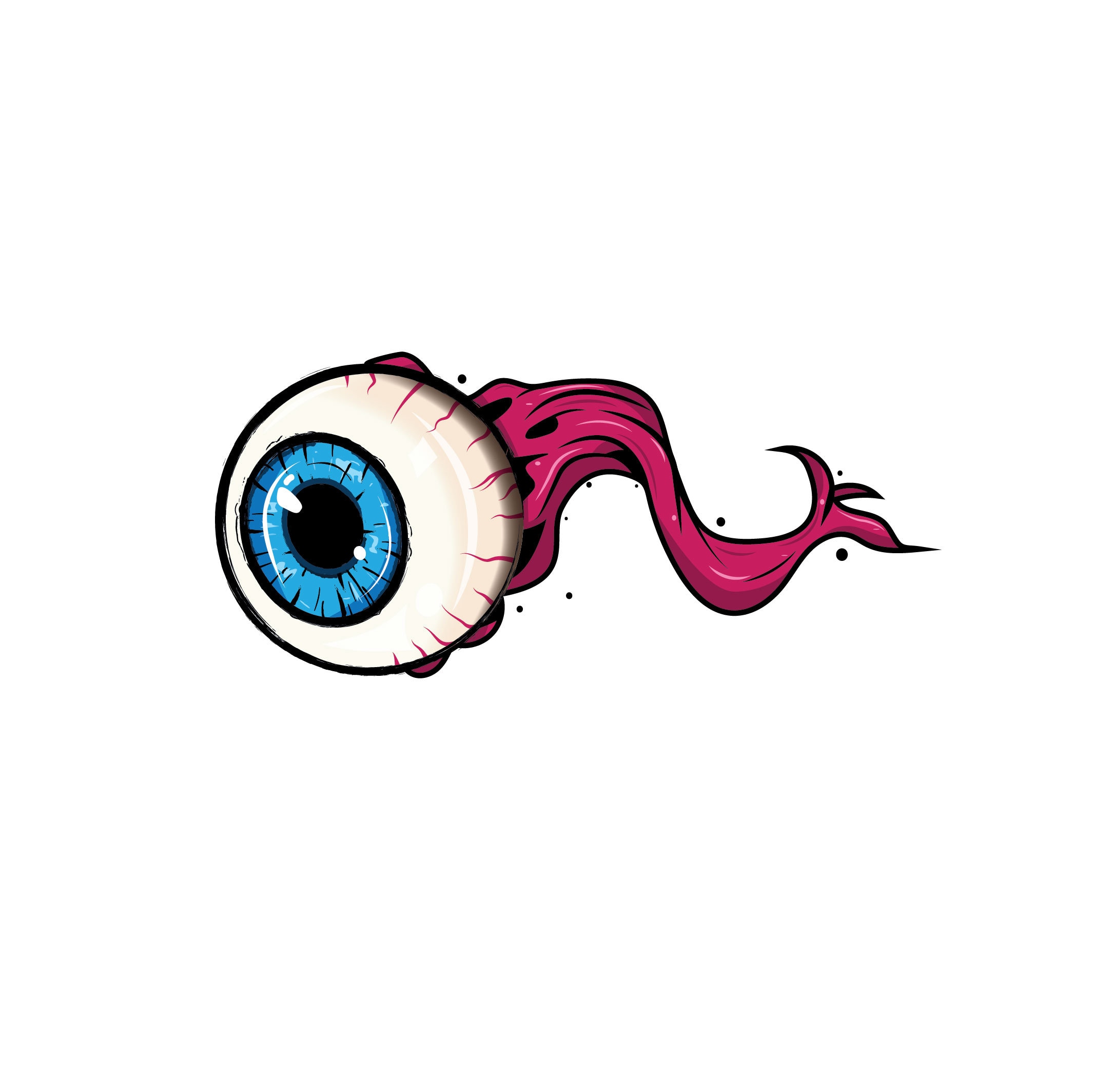 Eyeball Out of the Socket Vector EPS With a Transparent PNG Etsy