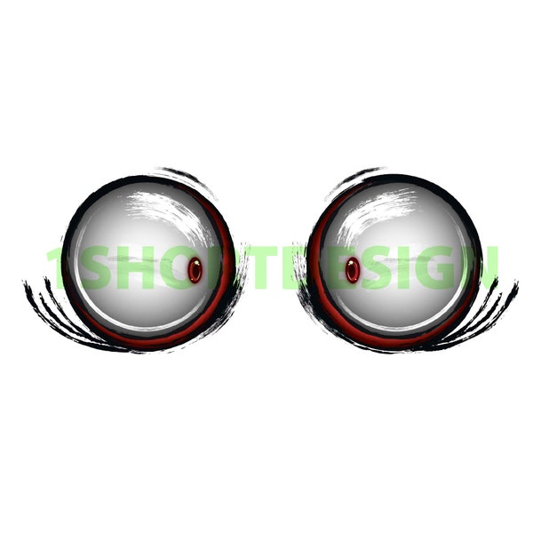 Evil eyes vector graphic, Transparent background, 300 DPI, EPS and PNG