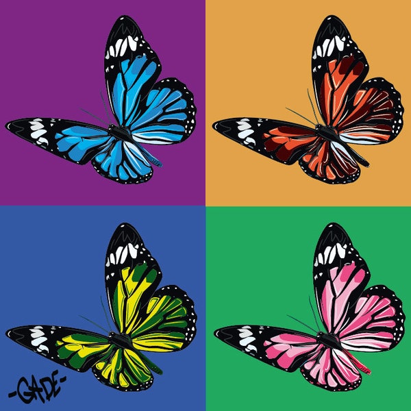 4 vector butterflies