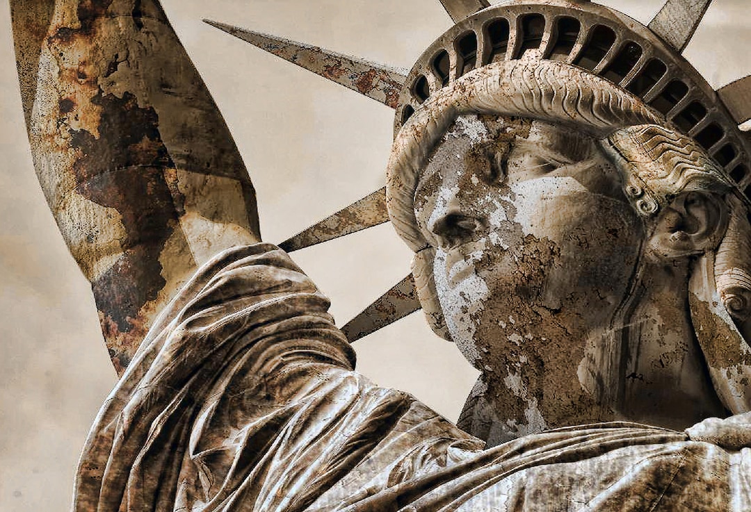 A Rotting and Decaying Statue of Liberty Instant Download Etsy