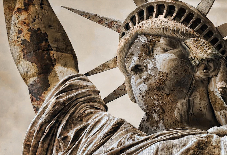 A Rotting and Decaying Statue of Liberty • Instant Download - Etsy