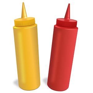 Ketchup and Mustard bottle, vector graphic, realistic graphic, eps, jpg, png, graphic design work