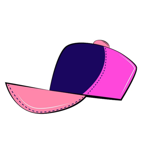 Vector graphic of a skater style hat, illustrator, ball cap