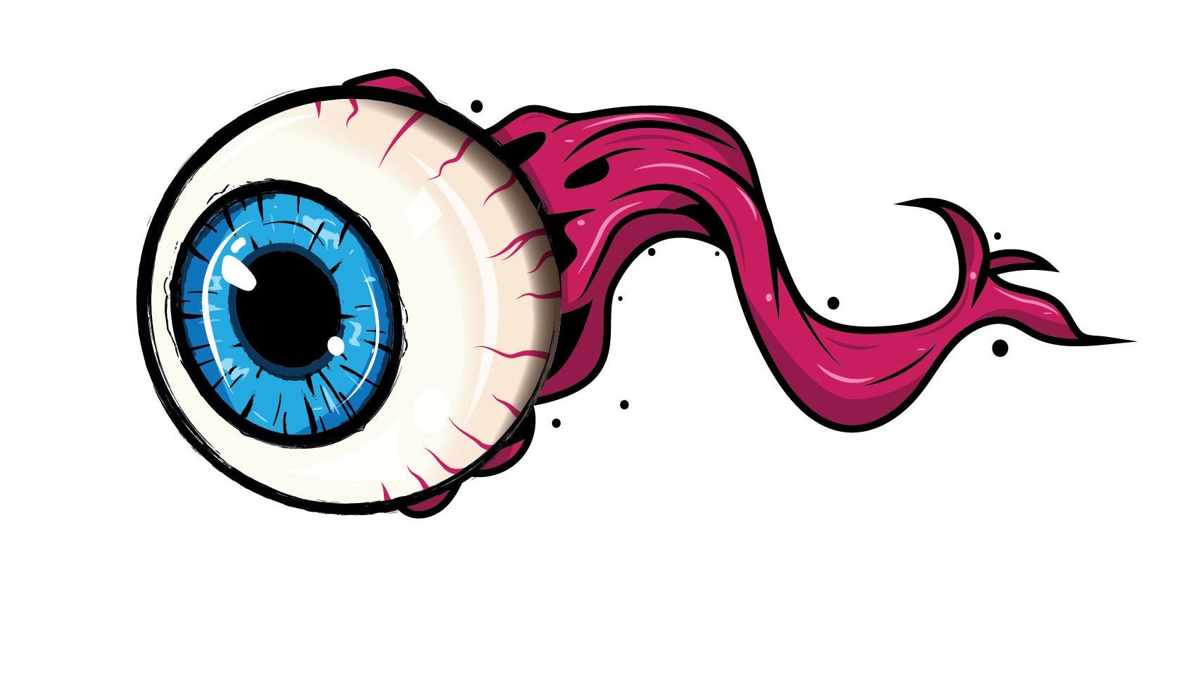 Eyeball Out of the Socket, Vector EPS With a Transparent PNG, Eyeball