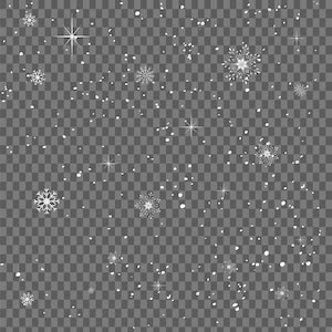 3 Falling Snow set with transparent background, overlay, PNG, EPS files. Christmas, holidays, new years, winter, vector snow, snowing