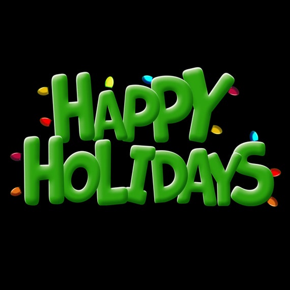 Wobble Happy Holidays Text, Text Animation, Mp4, Blinking
