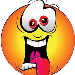 Crazy Emoji vector, EPS, SVG, PNG, and ai files included