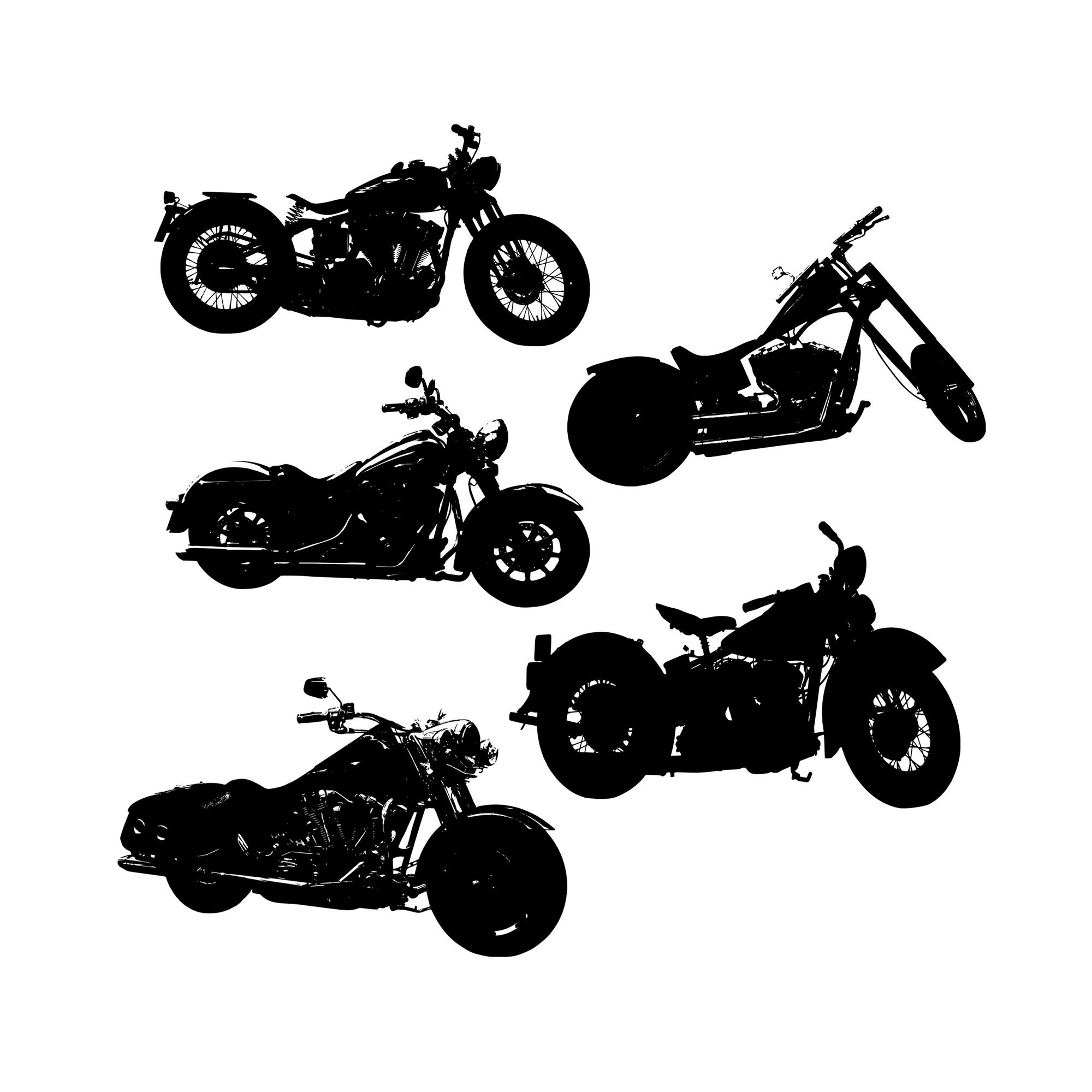 Motorcycle Svg Chopper Svg Cruiser Svg Harley Svg Clipart Etsy