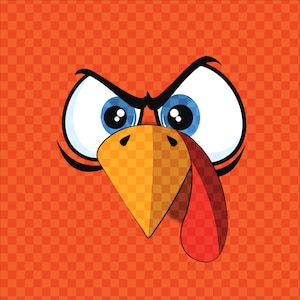 Cara de pavo de Acción de Gracias - Descarga de 2 formatos - Descarga digital