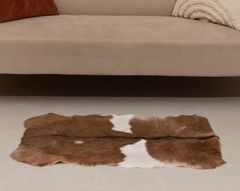 Real goat skin pelt hide rug Fur home decor Natural Goatskin Rug