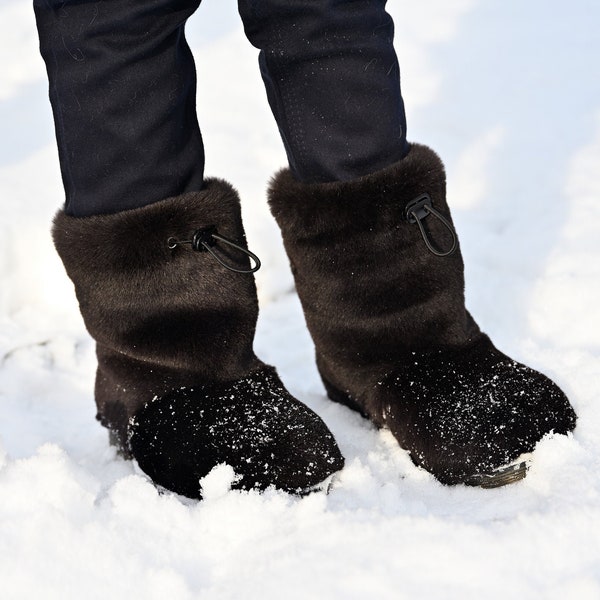 Winter boots, mouton fur toddler boots, unisex children's snow boots,big kids mukluks,yeti boots for kids,children winter shoe