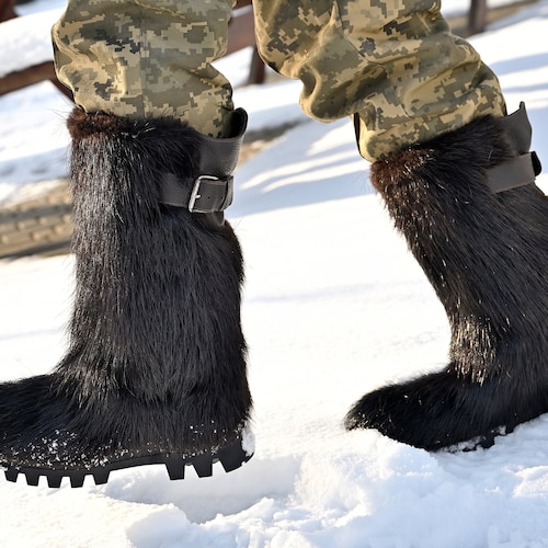 Long Fur Men Winter Boots Mukluk Viking 