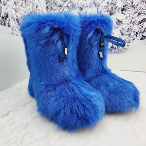 Rabbit fur shoes best sale
