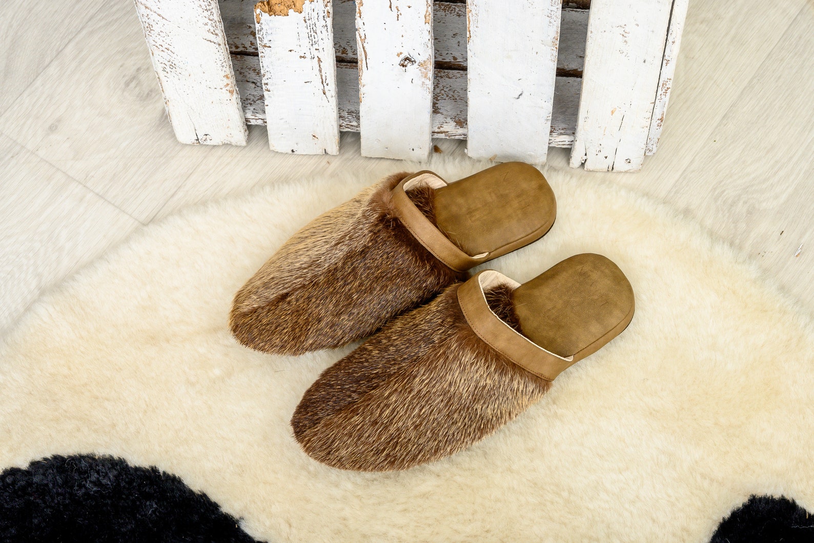 mens all leather house shoes