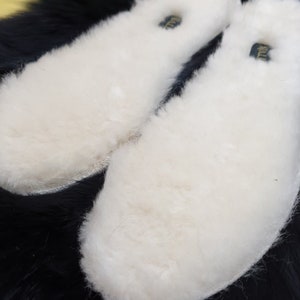 Genuine sheepskin fur insoles for kids, women, men image 5