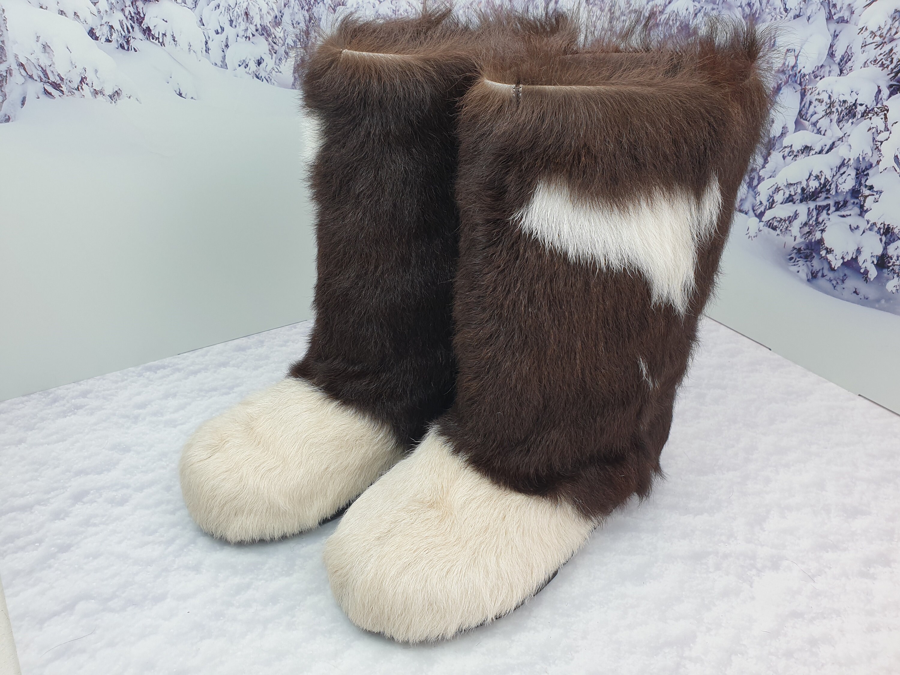 SALE 41 EU 10 US Eskimo Boots for Women Winter Real Goat Fur Boots Apres  Ski - Etsy