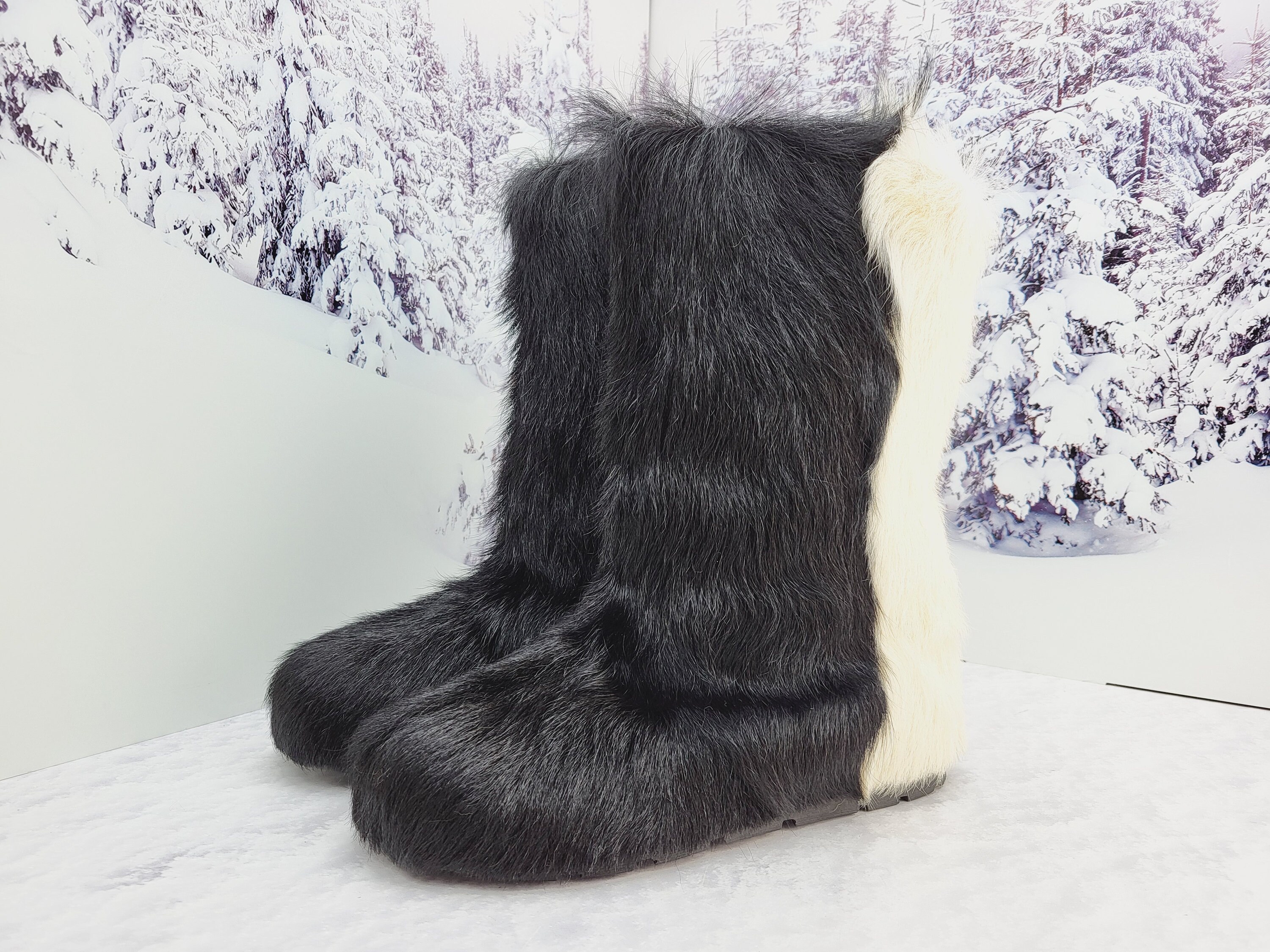 Goat fur boots online