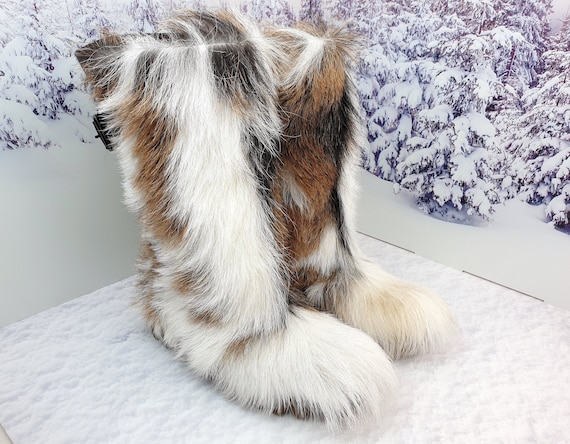 Real Nutria Fur Men Winter Boots Mukluk Viking Boots -  Norway