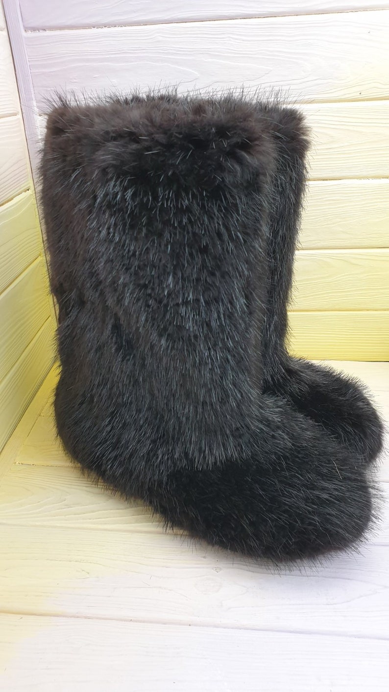 Beaver fur boots for women mukluks yeti boots winter boots Etsy