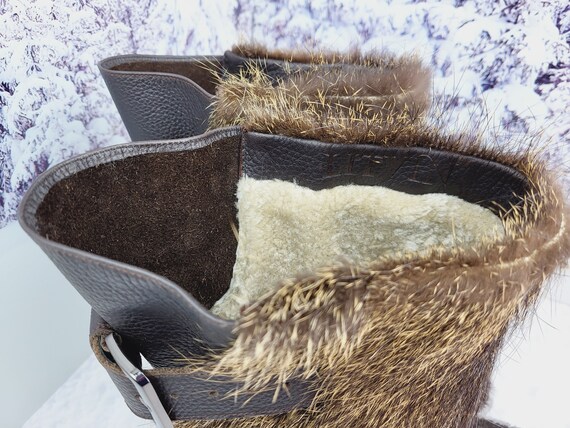 Long Fur Boots for Men Mukluks viking Boots Yeti Boots Natural Colour Nutria Furry Snow Boots Etsy