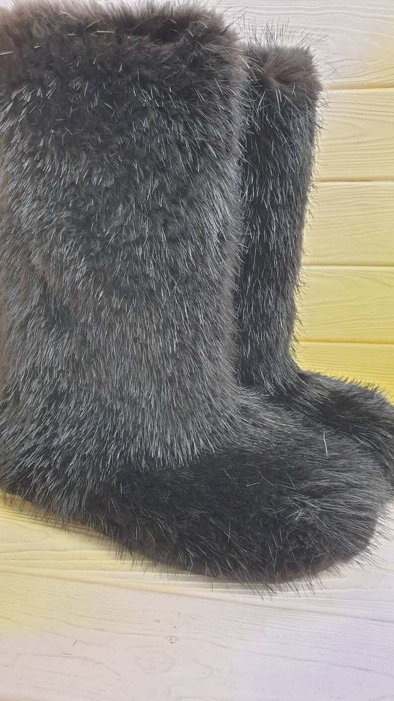 Beaver fur boots for women mukluks yeti boots winter boots Etsy