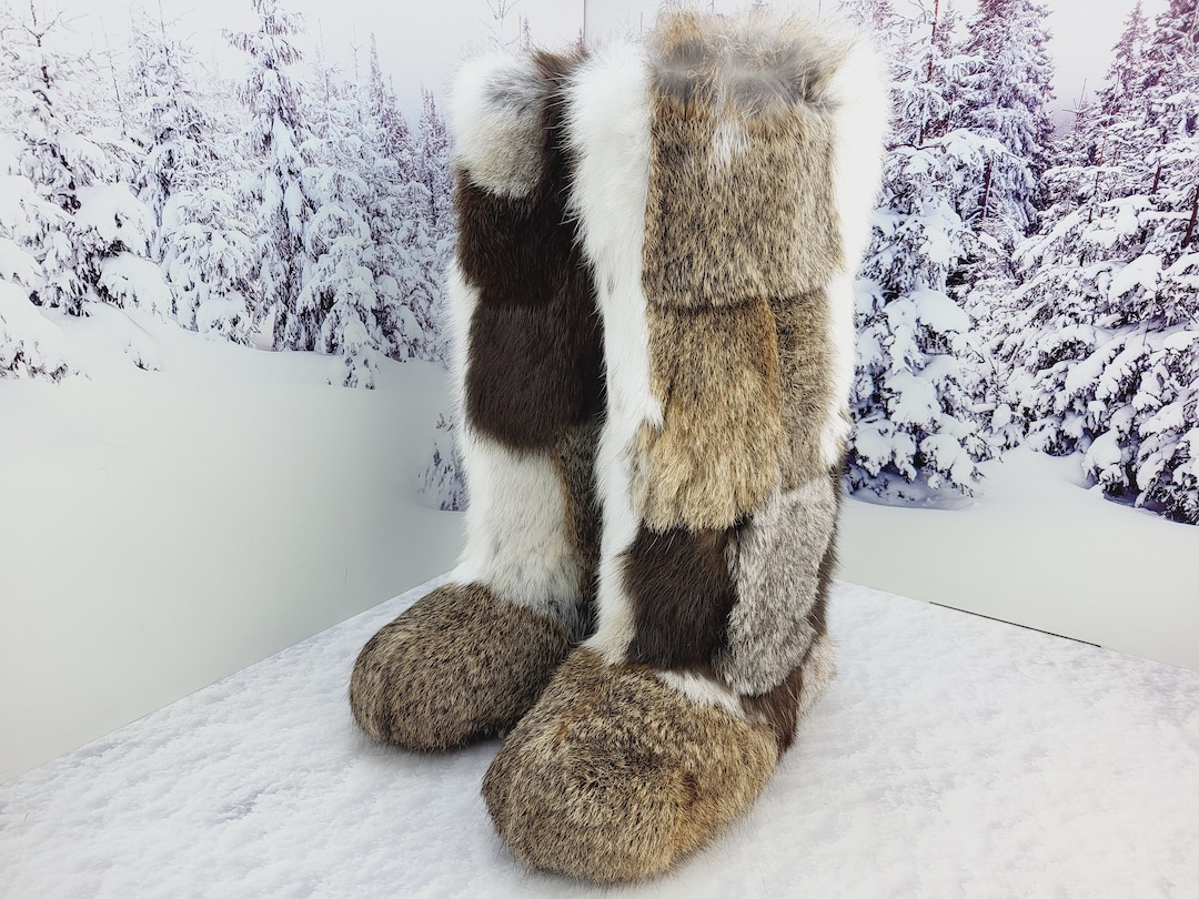 Schneestiefel Boots Mit Kaninchenfell 38 EU Kaninchen Winter Pelz