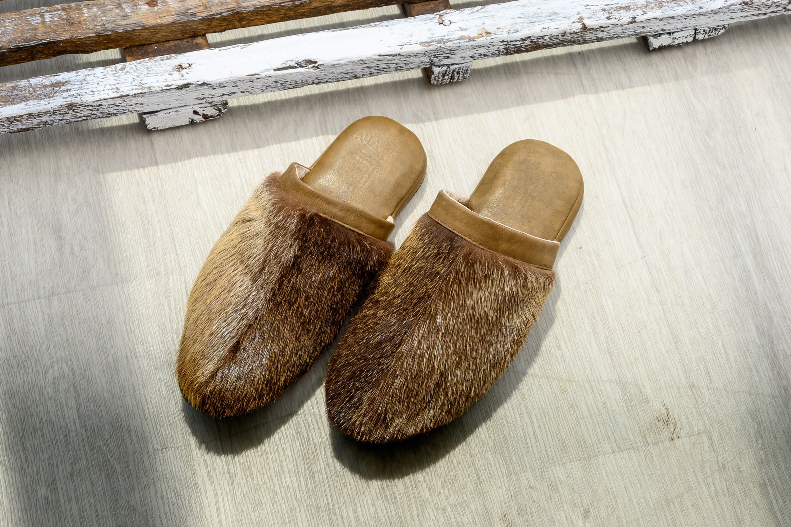 Slippers Men's House Shoes Leather Slippersnatural Etsy