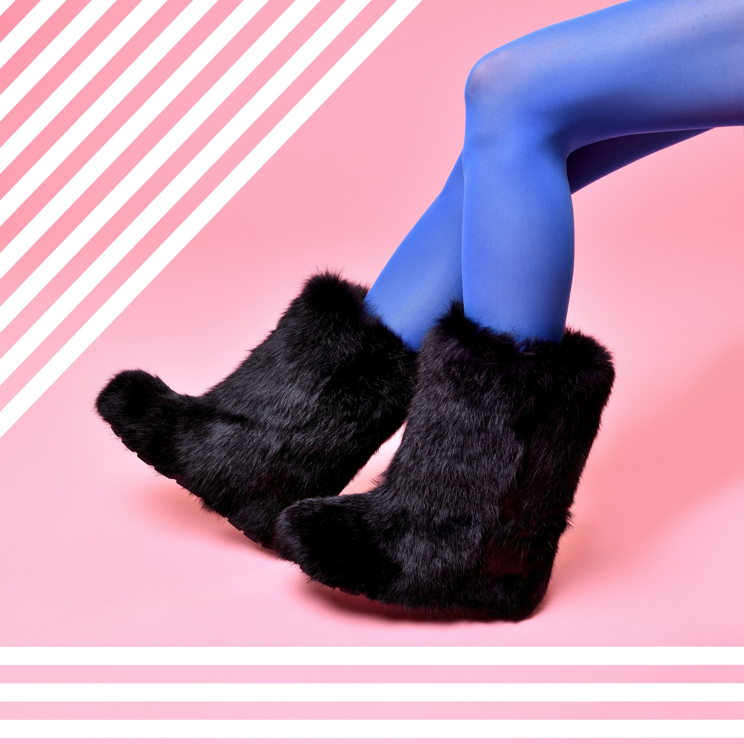Rabbit Fur Boots - Etsy