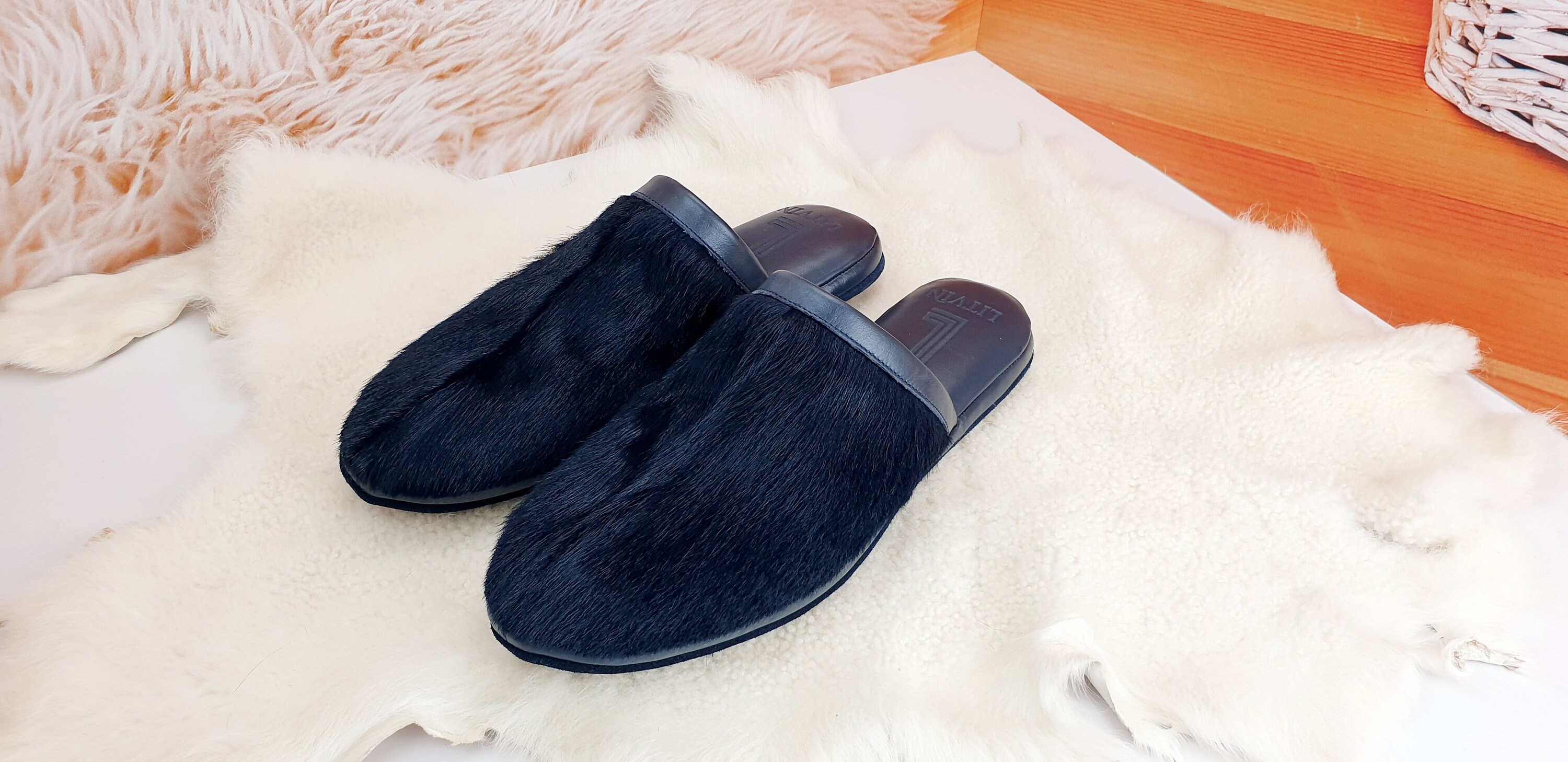 mens all leather house shoes