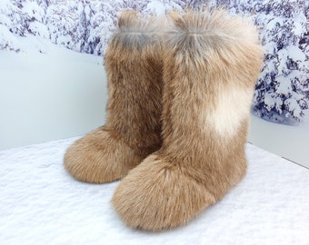 Details about Luxury Eskimo Women Winter Big Fluffy Boots Fox Real Fur Multi Color Boots Furry Details about Luxury Eskimo Women Winter Big Fluffy Boots Fox Real Fur Multi Color Boots Furry