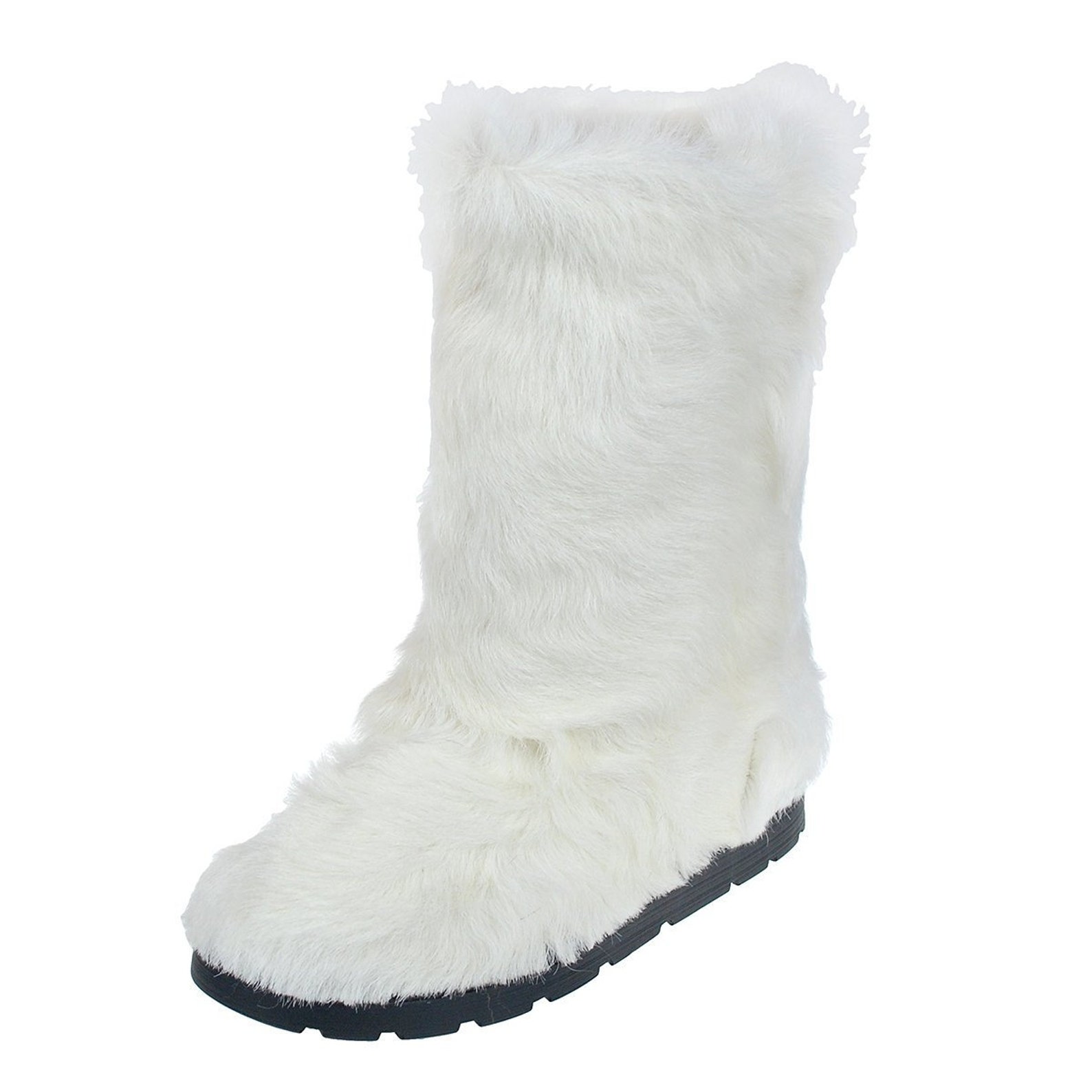 Genuine fur high boots mukluks boots Eskimo white colour | Etsy