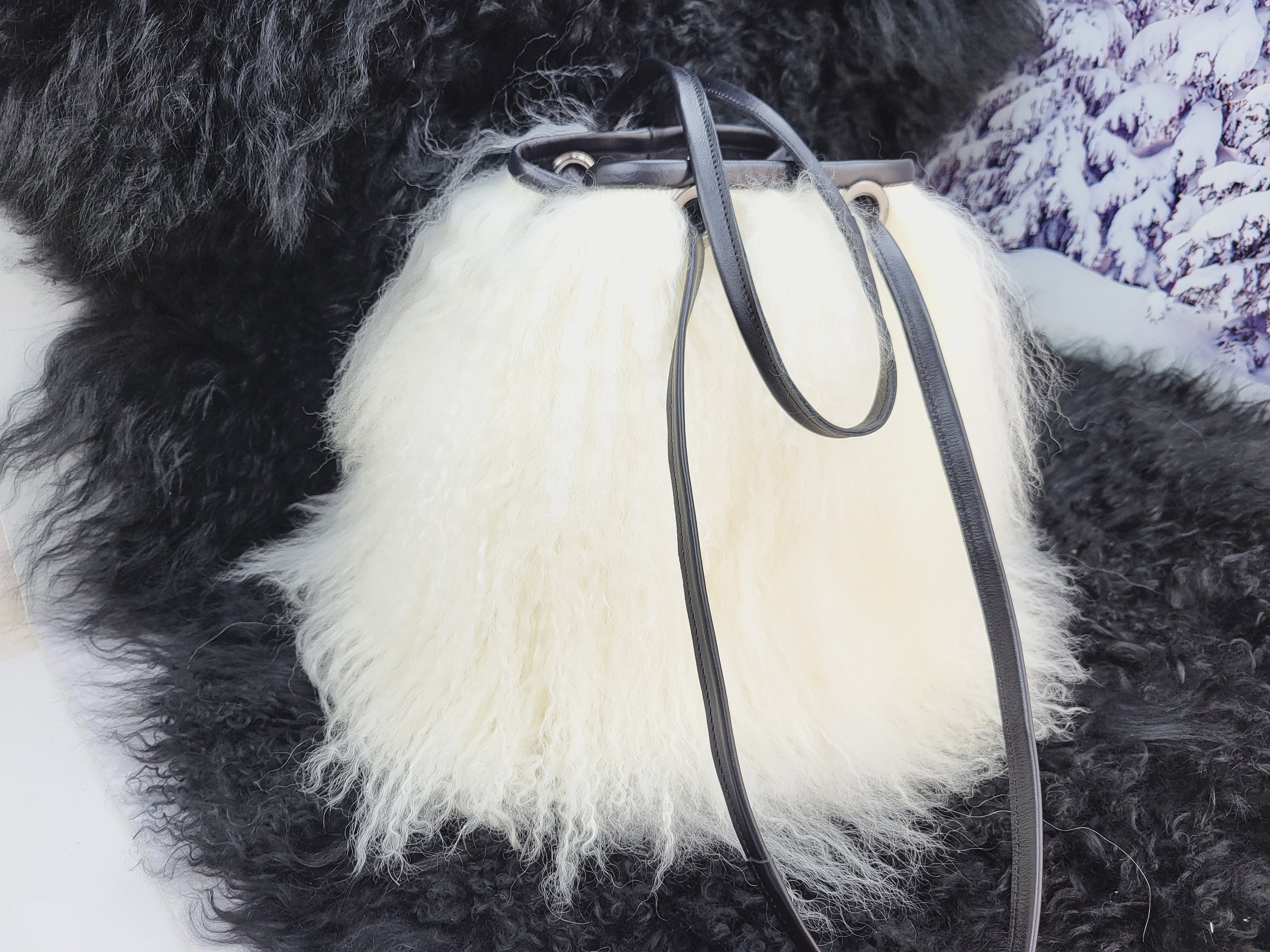 Brand New Betsy Johnson Faux Fur Crossbody Handbag Purse | eBay