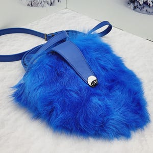 Crossbody bag Exclusive goat fur bag Genuine leather purse
