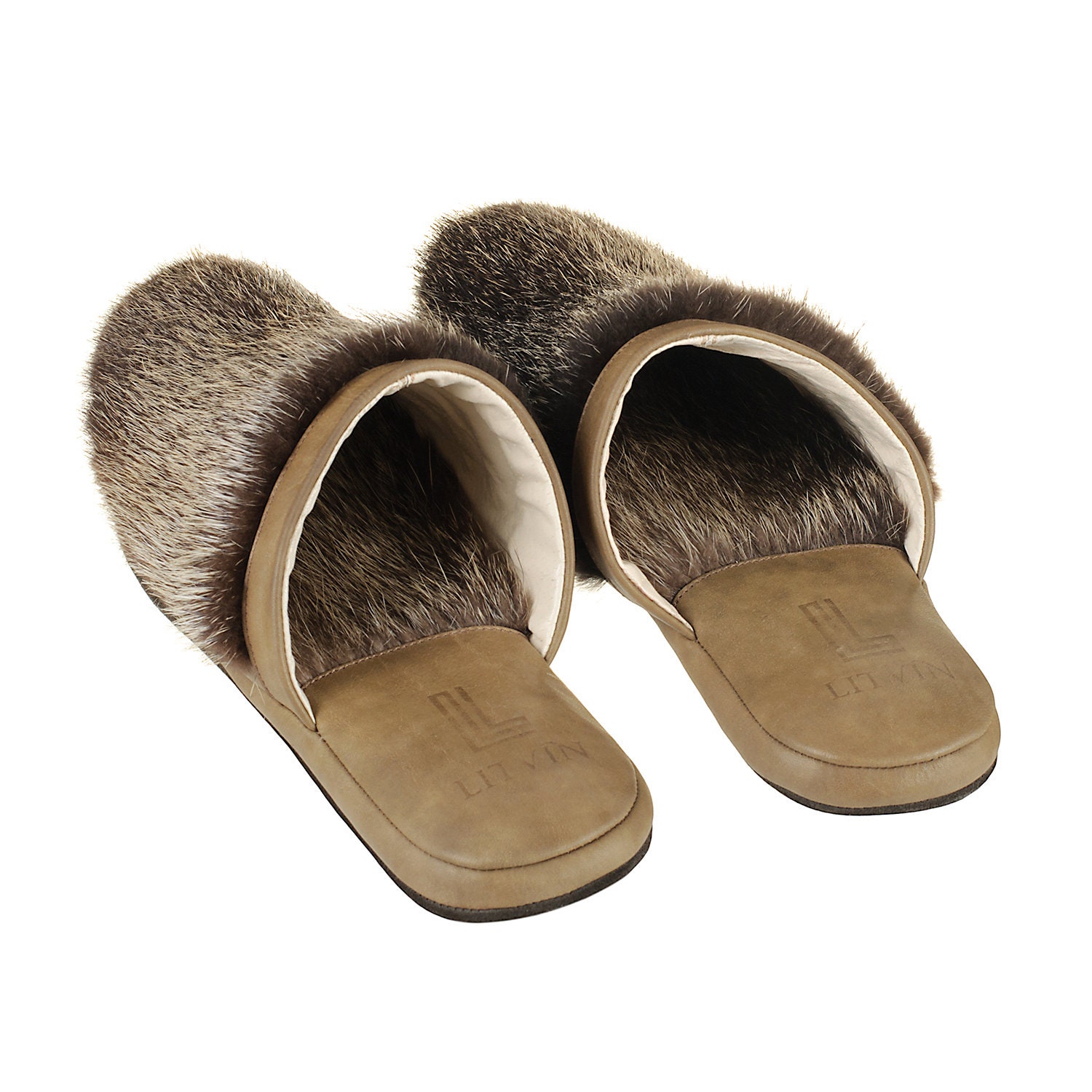 mens all leather house shoes