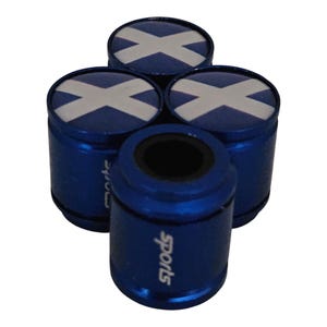 ST Andrews Scotish Scotland Flag Sports Deluxe Wheel Valve Dust Caps Non Stick Worlds biggest 9 colours all Cars Bikes 15mm 3D Domed Logo