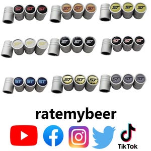 ST Deluxe Wheel Valve Dust Caps Non Stick 12 Colours