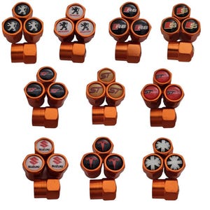 Metal Valve Dust Caps Set of 4 for all Models