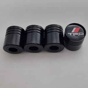 TRD Deluxe Wheel Valve Dust Caps. Non Stick Worlds biggest 6 colours all Cars Bikes