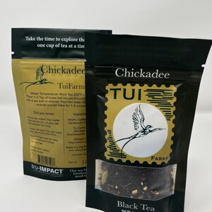 Chickadee - A hand-blended, loose black tea with coffee beans and Chai spices!