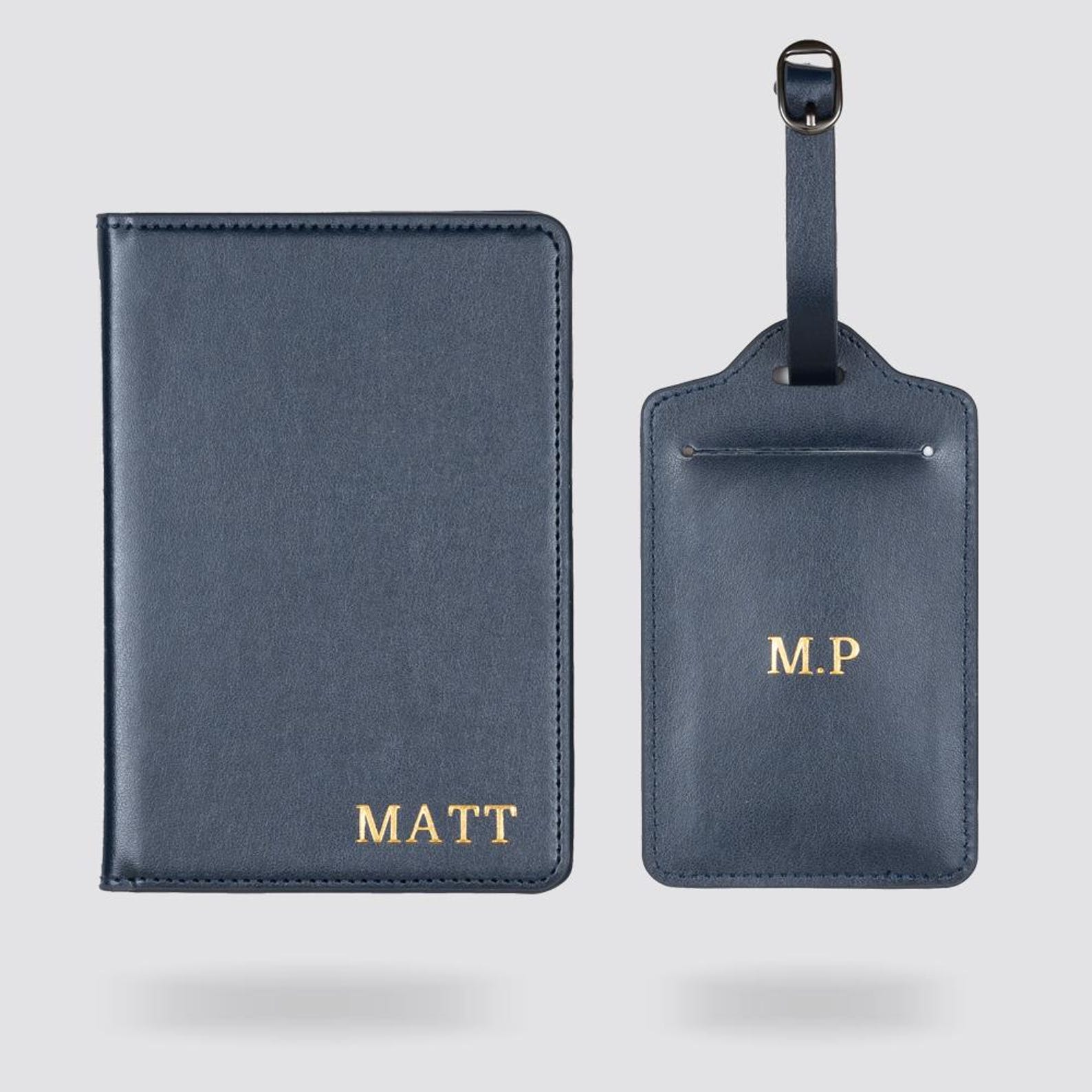 Personalized Premium Passport Holder & Luggage Tag NAVY Etsy Australia