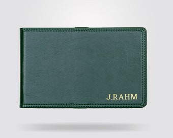 Portatarjetas de puntuación de golf premium personalizado (verde): el regalo de golf perfecto