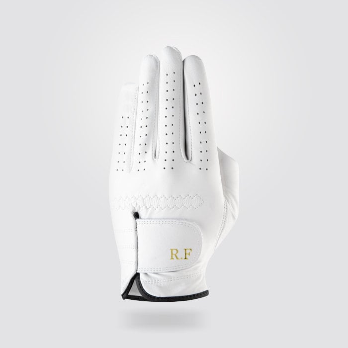 Weißer Premium personalisierter Cabretta Leder Golfhandschuh (MEN) Das perfekte Golf Geschenk