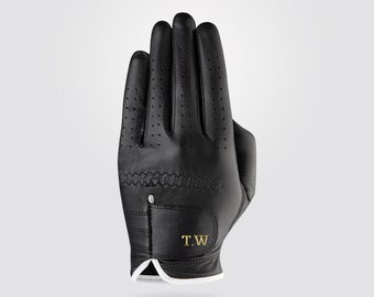 Black Premium Personalized Cabretta Leather Golf Glove (MEN) The Perfect Golf Gift