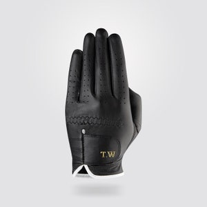 Black Premium Personalized Cabretta Leather Golf Glove (MEN) The Perfect Golf Gift