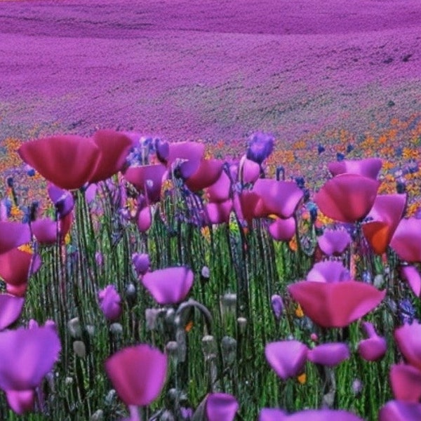 Bulk Purple Gleam California Poppy Seeds, Eschscholzia Californica, Purple Poppies EZ03