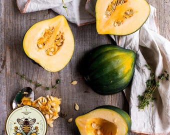 Table Queen Acorn Squash Seeds, Cucurbita Pepo, Winter Squash CB1220