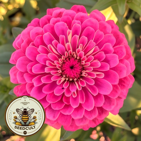 50 Carmine Pink Giant Zinnia Seeds, Largest Giant Zinnias, Zinnia Elegans ZE1750