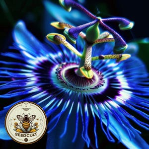 20 Blue Passion Flower Vine Seeds, Passiflora Caerulea, PF0220