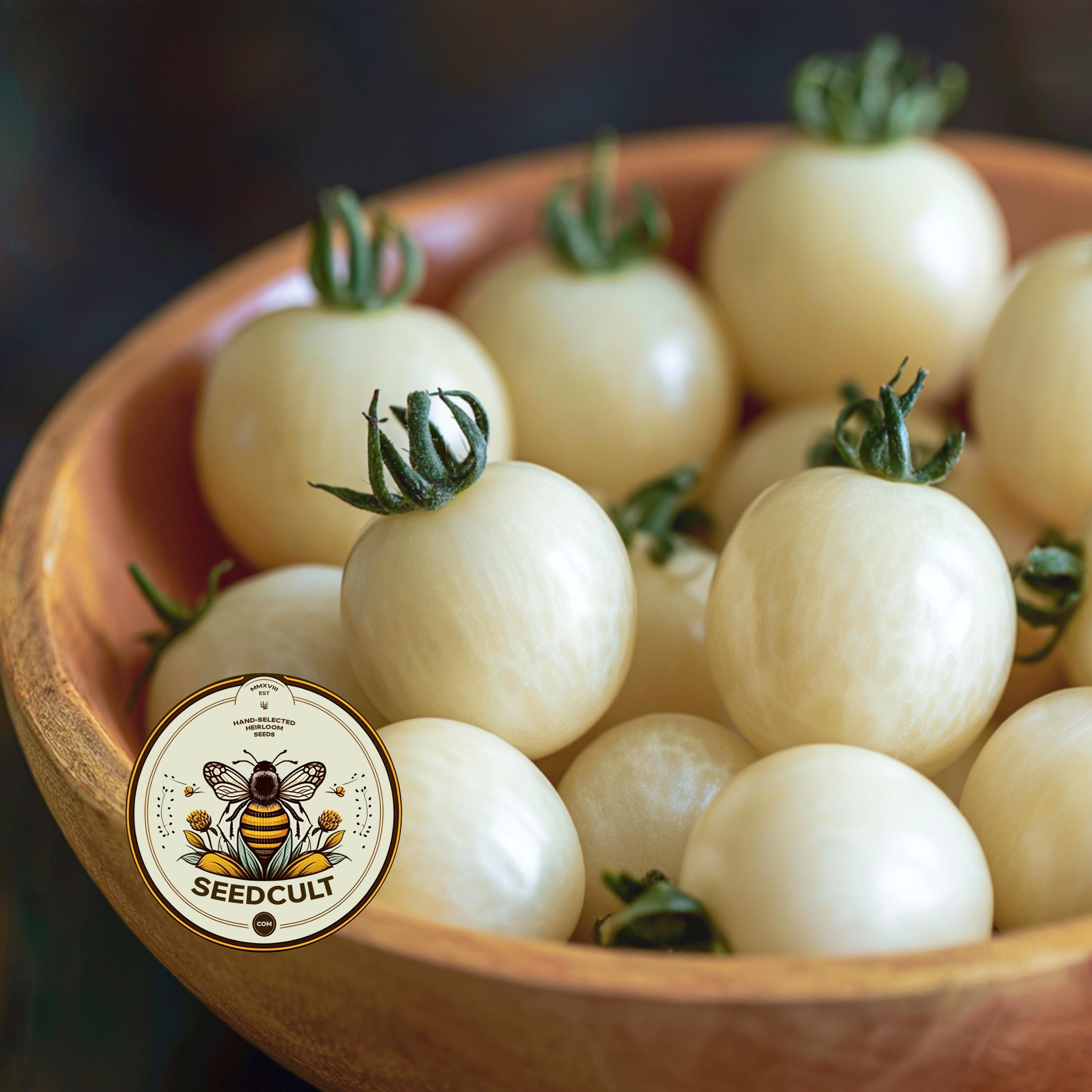 Ice Tomato Seeds, White Cherry Tomato, Non-gmo, Solanum