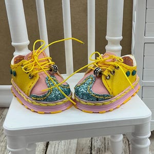 Handmade Faux Leather Sneakers for 13” Paola Reina Doll with 3D-Printed Soles
